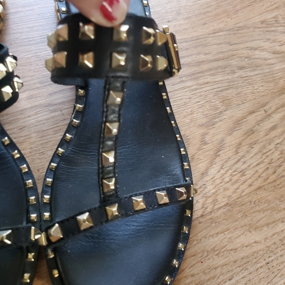 ASH Black Studded Woman Sandals Size 38 (7.5) - Picture 5 of 6